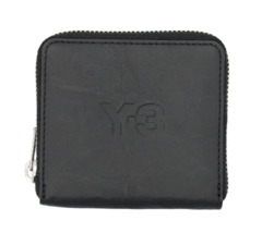 adidas Y-3 Crinkle Leather Wallet Unisex Lifestyle Casual Coin Case Blac... - $193.47