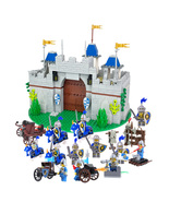 Medieval Kingdom Blue Lion Knights&#39; Castle with Minifigures Sets K - £39.02 GBP