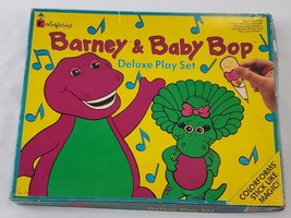 VINTAGE 1993 Barney &amp; Baby Bop Colorforms Play Set - $34.64