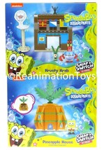 Snap &amp; Switch SpongeBob SquarePants Krusty Krab Pineapple House Construc... - £39.32 GBP