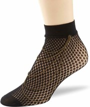 Modern Heritage Women&#39;s 09764 Chain Net Anklet Socks Jet Black One Size - £34.43 GBP