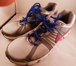 Nike Downshifter 5 Women&#39;s Gray White &amp; Blue Athletic Running Shoes Size 9 - $16.82