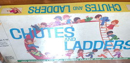 CHUTES and LADDERS Vintage Milton Bradley Board Game 4555 Preschool 1974 - £15.79 GBP