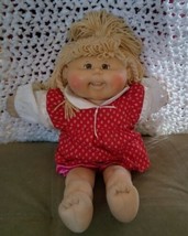 Vintage Cabbage Patch Kids Girl Doll Blonde Hair &amp; Brown Eyes With Teeth - £92.21 GBP