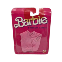 VINTAGE 1984 BARBIE FASHION EXTRAS PINK VEST TOP # 7964 NEW IN SEALED PA... - $19.00