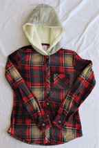 No Boundaries (NWT) Girls Stretch Flannel Shirt w/Sherpa Hood Size Small - £10.94 GBP