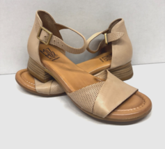MIZ MOOZ WOMEN&#39;S ANKLE BUCKLE CLOSURE  SANDALS  BEIGE 37EU / 7US  # K-55 - $88.11