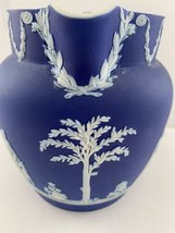 Vintage Wedgwood Dark Blue Jasperware Pitcher Etruria Design England - £92.21 GBP