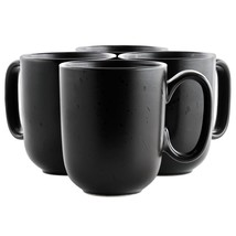 Our Table Landon 4 Piece 15 Ounce Round Stoneware Mug Set in Pepper - $998.72 MXN