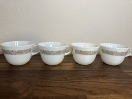 Set of 4 Vintage PYREX Woodland Brown Teacups Coffee Cups - £11.98 GBP