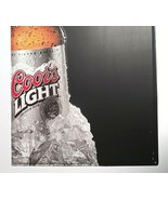 Coors Light Beer Embossed Metal Tin Chalkboard Advertising Sign 23.5&quot;h 2000 - £61.60 GBP