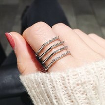 Fashion Jewelry Multi Layers Rings For Women Personality Big Statement Open Ring - £7.48 GBP