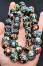Vintage Venerano Trade Glass Beads Mura Beaded Necklace Strand VTG - £44.23 GBP
