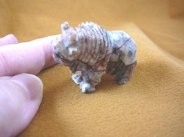 (Y-BUF-23) Little Gray Red Buffalo Bison Carving Stone Gemstone Soapstone Peru - £6.86 GBP