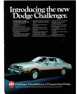 1977 Dodge Challenger Print Ad Automobile Car 8.5&quot; x 11&quot; - €17,24 EUR
