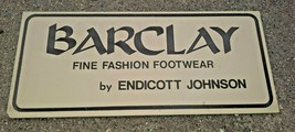 Vintage Endicott Johnson Barclay Fine Fashion Footware wood advertising ... - $140.24