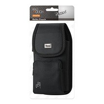 Reiko Vertical Rugged Pouch with Metal Logo for Samsung Galaxy S5 - Bla - $8.59