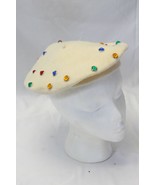 Rhinestone Bee Beret Women&#39;s Hat Size 7 3/4 R - $30.94 CAD
