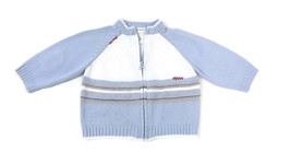 LAURA ASHLEY Toddler Boys Girls Unisex Sweater Size 12 Months Mos Blue White New - £6.36 GBP