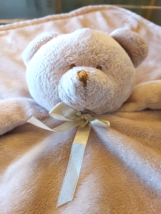 Blankets and Beyond Baby Beige Brown Tan BEAR Lovey Soft Security Blanket 17x17 - £19.14 GBP