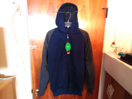 &quot; NWT &quot; Mens Big Ball Sports M Sherpa Lined Hooded Navy / Charcoal Jacket - £36.76 GBP