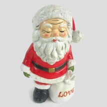  Vintage 1960&#39;s Santa Claus Xmas Figurine Love Sack Papier Mache Japan 7... - £18.27 GBP