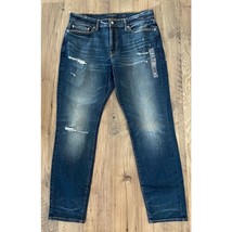 Lucky Brand 411 Jeans Men&#39;s 33x32 Dark Wash Athletic Taper Morgan Blue Stretch - £31.32 GBP