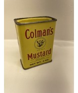 Vintage Yellow Colman&#39;s Mustard Spice Tin Box Advertising Piece - $199.18 MXN