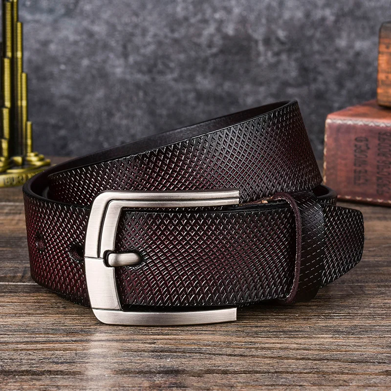 Men&#39;s Genuine Leather Belt   Belts For Mens  Cowhide Male Strap Hot Cumm-115CM - £17.94 GBP