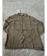 Bench Womens Olive Green Long Sleeve Button up Shirt Pockets Size Small ... - €29,82 EUR