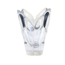 Orrefors Lotus Vase Clear Glass Signed - $43.55