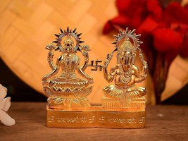 Lakshmi Ganesha murti Idol Set Car Dashboard Desktop Decor - £23.39 GBP