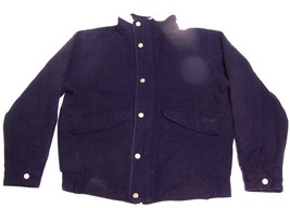 WOOLRICH Mens Wool Blend Full Zip Deep Navy Jacket Size M - £39.10 GBP