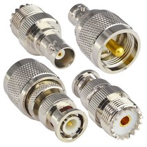 Bnc To Uhf 4 Type Rf Connector Kit Coaxial Bnc Male Female To Uhf Male Female Rf - £11.76 GBP