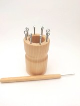 French Knitting doll, Wooden Spool, Knitting spool, French knitter, Round wood K - £7.06 GBP+