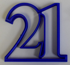 Number 21 Twenty One Birthday Anniversary Cookie Cutter Made in USA PR108-21 - $3.99