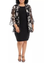 New Perception Black Gold Floral Jacket And Dress Size 18W Women $122 - £59.19 GBP