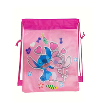 NEW Disney Stitch Drawstring Bag Cinch Sack Backpack Tote pink 13.5 x 10... - $145.03 MXN
