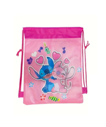NEW Disney Stitch Drawstring Bag Cinch Sack Backpack Tote pink 13.5 x 10... - €6,61 EUR