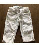 Women&#39;s Abercrombie Low Waist White Skinny Jeans Size 0 Length 29 Waist 25 - £11.18 GBP