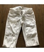 Women&#39;s Abercrombie Low Waist White Skinny Jeans Size 0 Length 29 Waist 25 - $19.18 CAD