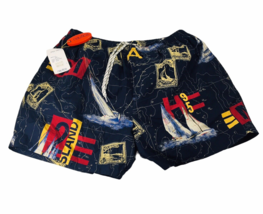 NWT Vintage Nautica - AOP All Over Print Nylon &quot;Sail Boats&quot; Swim trucks XL - £53.02 GBP