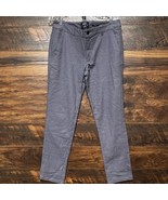 Ben Sherman Blue Plaid Pants Mens Golf 32x32 Straight Slim Fit Stretch Navy - $37.04