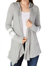 allbrand365 designer Womens Varsity Stripe Cozy Hoodie Size Large,Light ... - £35.30 GBP