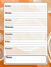 Magnetic Dry Erase Calendar - White Board Planner for Refrigerator - Fractal 3/4 - £8.72 GBP
