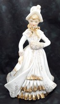 Lefton China - Snow Maid - Victorian Style Figurine KW 459 Japan 6 1/2&quot; - £23.69 GBP