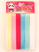 BELLO GIRLS HAIR RIBBONS - ASSORTED COLORS - 6 PCS. (41227) - £6.31 GBP