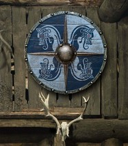 Medievale Dragan Face Knight Scudo rotondo vichingo Scudo vichingo artigianale - £130.45 GBP