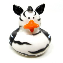 Zebra Rubber Duck 2&quot; Zoo Wild Jungle Animal White Black Ducky Squirts US SellerC - £6.68 GBP
