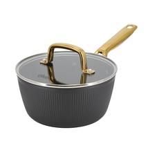 Oster Abbottsford 2.5 Quart Nonstick Aluminum Saucepan with Glass Lid in... - $100.99